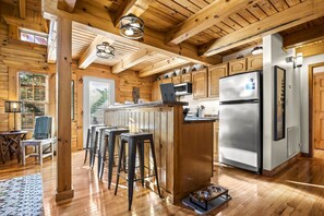 Fridge, microwave, oven, stovetop - Outdoor Fireplace, Privacy, Mtn Views, Hot Tub, WiFi, Dog Friendly 🐶 (Sevierville)