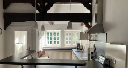 Historic half-timbered houses combined with modern furnishings in an idyllic location