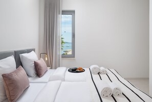 Apartamento superluxo, 3 quartos, vista para o mar (N4) | Roupas de cama premium, cofres nos quartos, cortinas blackout
