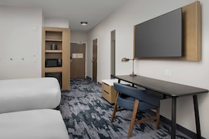 Hypo-allergenic bedding, pillow-top beds, in-room safe, desk
