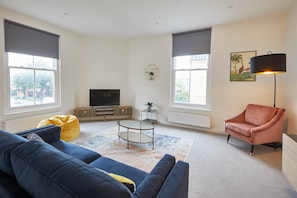 Apartment | Living room | 40-inch Smart TV with digital channels, TV - Apartment A Cornerhouse Apartments (Saltburn-by-the-Sea)