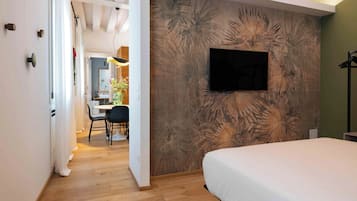 Premium bedding, down duvets, Select Comfort beds, minibar