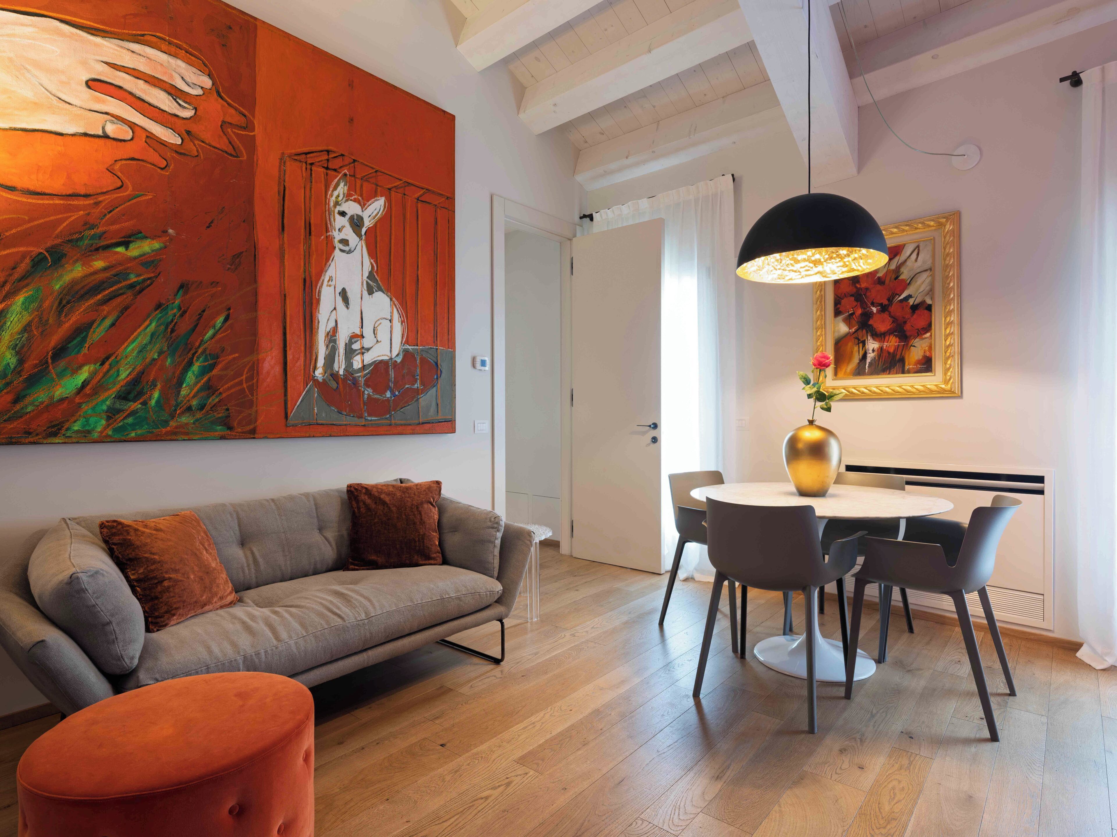 Apartamento Deluxe, 2 habitaciones, vistas a la ciudad (Mazzotti) | Zona de estar | Una televisión de pantalla plana
