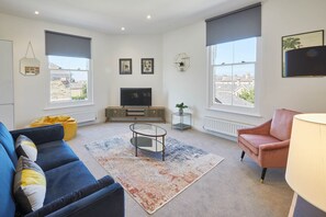 Apartment | Living room | 30-inch Smart TV with digital channels, TV - Apartment B Cornerhouse Apartments (Saltburn-by-the-Sea)