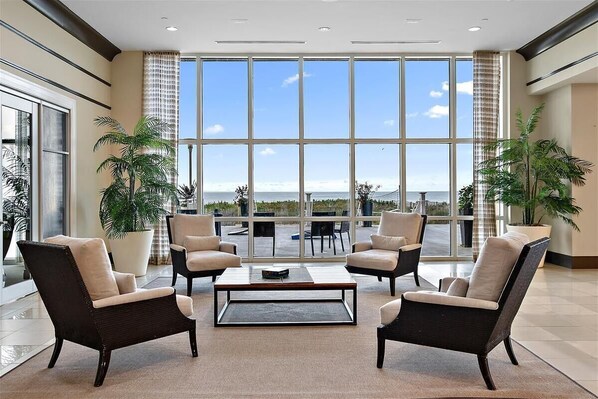 Interior - Gateway Grand 403, Decorator furnished side view unit in a luxury oceanfront building (Ocean City)