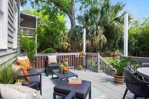 Outdoor dining - Chic Historic Home | Private Patio (Savannah)
