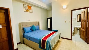 Douche, serviettes fournies