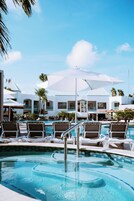 3 outdoor pools, open 9:00 AM to 9:00 PM, free cabanas, pool umbrellas