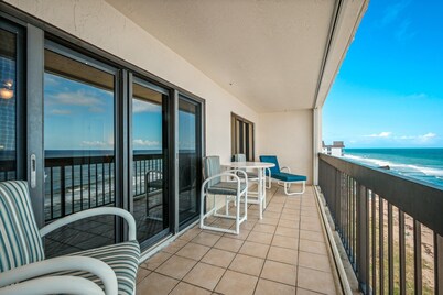 Luxury direct oceanfront 3/3 corner penthouse with heated pool and garage parking