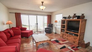 House, Multiple Beds (Whale Watch Beach House) | Living room | TV - Whale Watch Beach House (Lincoln City)