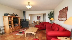 House, Multiple Beds (Whale Watch Beach House) | Living room | TV - Whale Watch Beach House (Lincoln City)