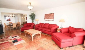 House, Multiple Beds (Whale Watch Beach House) | Living room | TV - Whale Watch Beach House (Lincoln City)