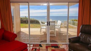House, Multiple Beds (Whale Watch Beach House) | Living room | TV - Whale Watch Beach House (Lincoln City)
