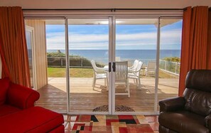 House, Multiple Beds (Whale Watch Beach House) | Living room | TV - Whale Watch Beach House (Lincoln City)