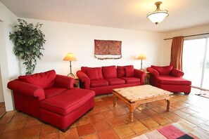 House, Multiple Beds (Whale Watch Beach House) | Living room | TV - Whale Watch Beach House (Lincoln City)