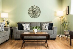 Télévision, cheminée, livres, espaces bureaux