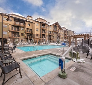 Outdoor pool, a heated pool