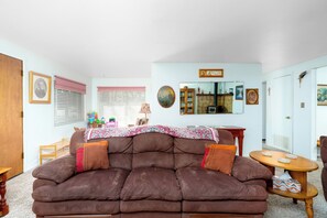 Smart TV, DVD player, books, video library