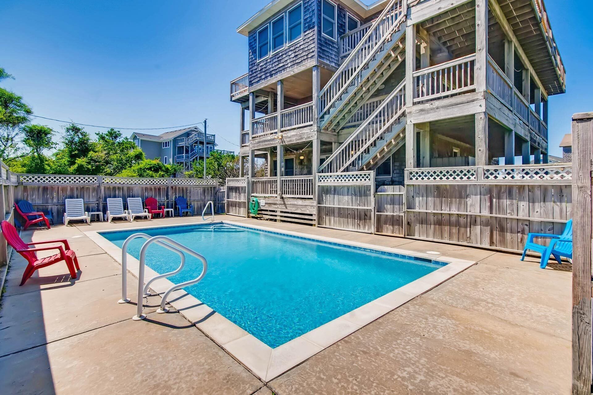 Piscine extérieure, piscine chauffée