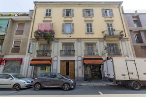 Exterior - GuestHost - The apartment is located on the third floor of a building without a lift.It comfortably accommodates 4 people in 60 mqs,, with a double bed, two single beds and a sofa bed in the living room.The accommodation is strategically located, a 5-min (Milano)