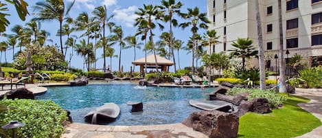 Outdoor pool, a heated pool