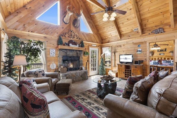 TV, fireplace, DVD player