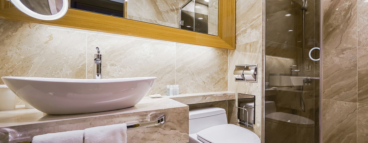 shower, hair dryer, heated floors, towels