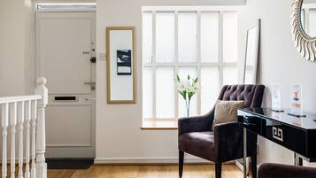 47-inch flat-screen TV with satellite channels, TV