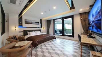 デラックス ダブルルーム テラス | 客室ごとに異なる装飾、客室ごとに異なるインテリア、WiFi (無料)