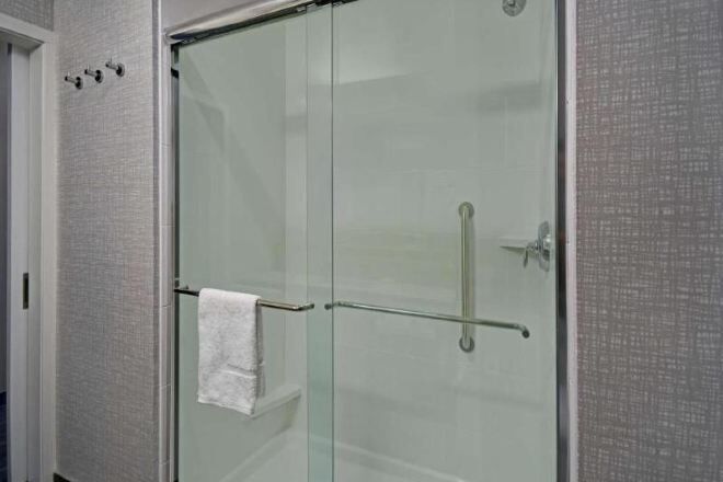 Bathroom | Hair dryer, towels