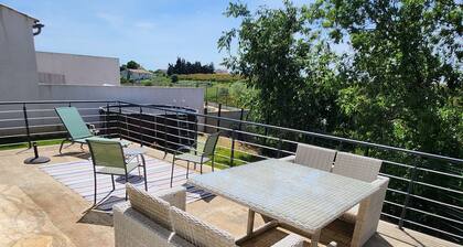 Villa Neuve en Camargue, vue Campagne, Piscine