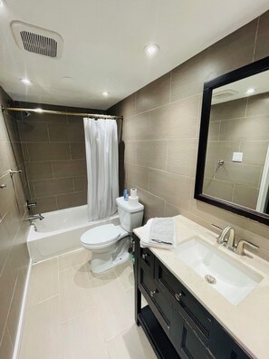 Hair dryer, towels