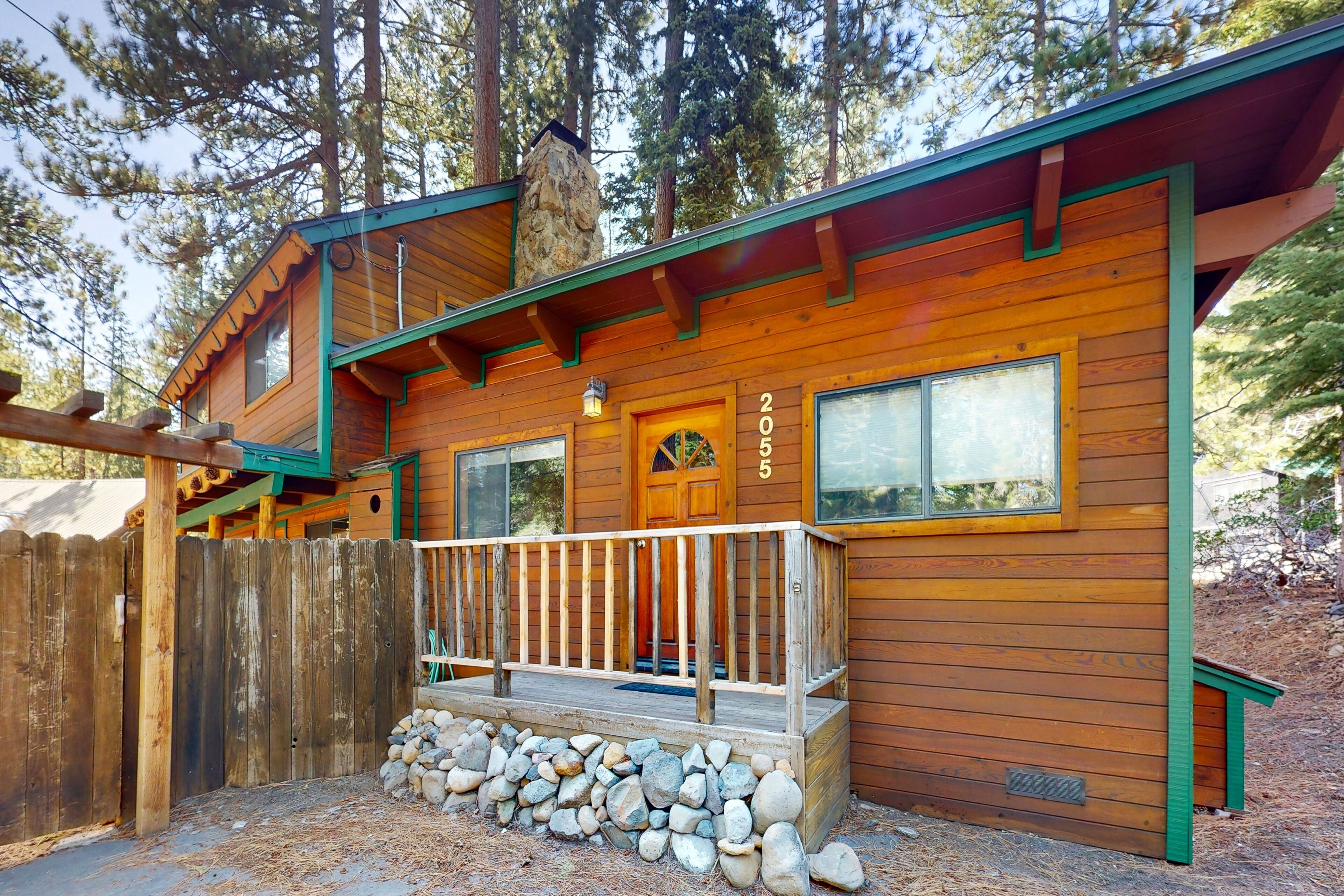 Rustic cabin near the lake with large yard