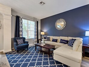 Smart TV, fireplace, video games, table football