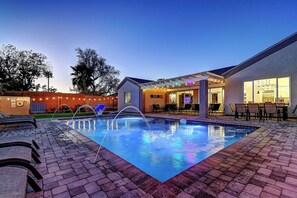 Outdoor pool, a heated pool