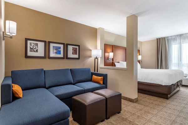 Suite, 1 King Bed with Sofa bed, Non Smoking | Pillowtop beds, desk, iron/ironing board, free cribs/infant beds