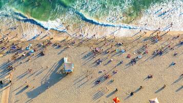 Beach nearby, sun-loungers