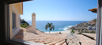 Unobstructed Ocean views from eco friendly Hacienda.