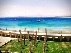 Beach nearby, sun-loungers