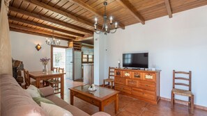 TV, fireplace - Villa Belen Torrox by Ruralidays (Málaga)