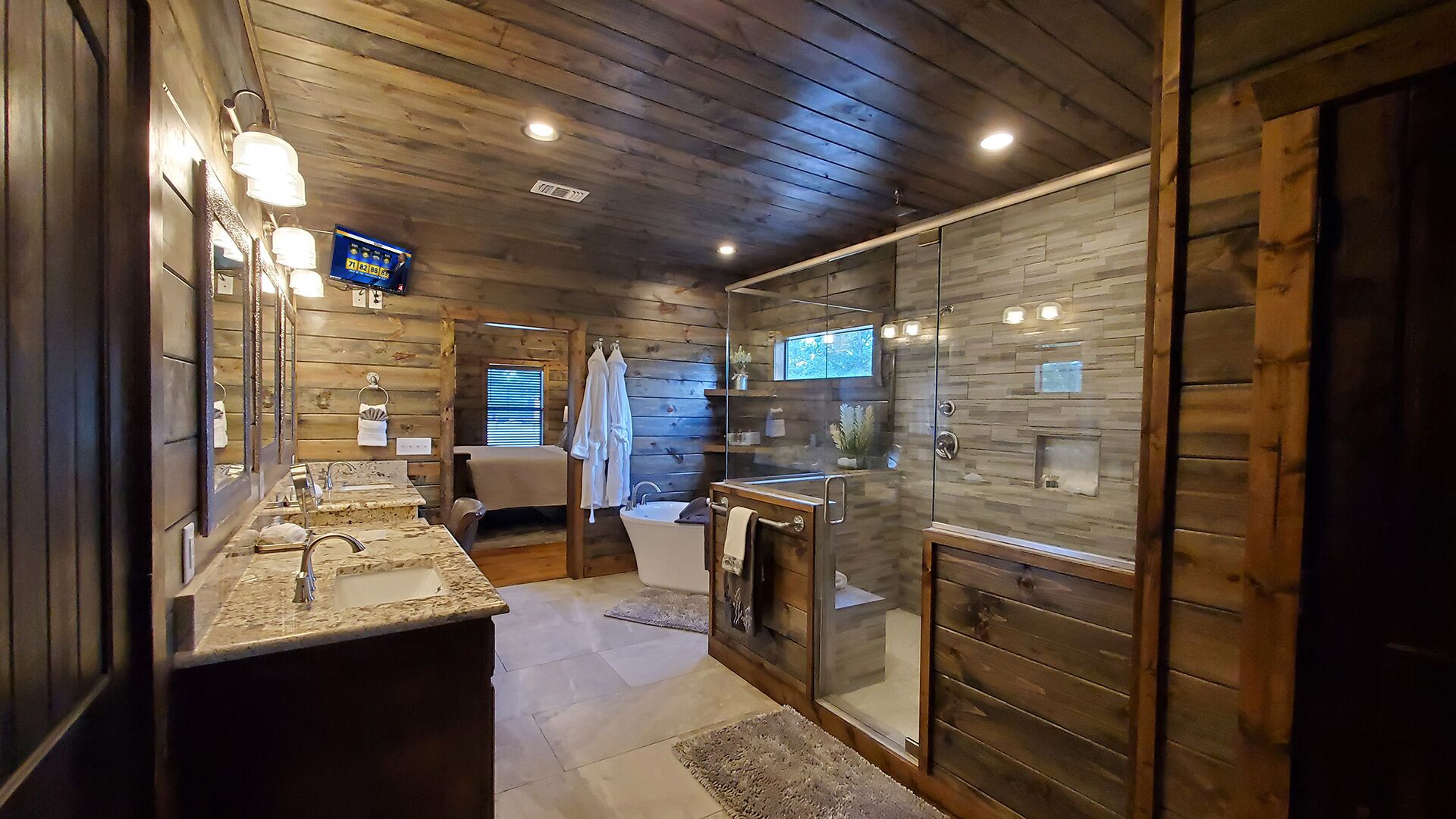 Bathtub, hair dryer, towels, soap