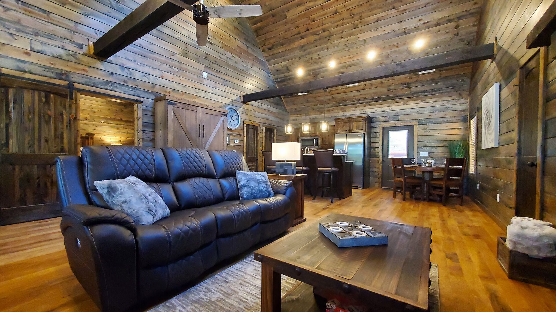 Smart TV, fireplace, DVD player
