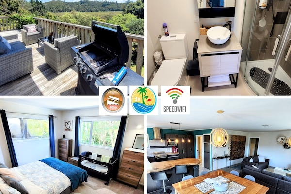 4 bedrooms, desk, iron/ironing board, travel crib