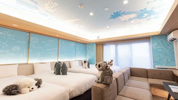 Premium Quadruple Room | Down comforters, in-room safe, blackout drapes, iron/ironing board