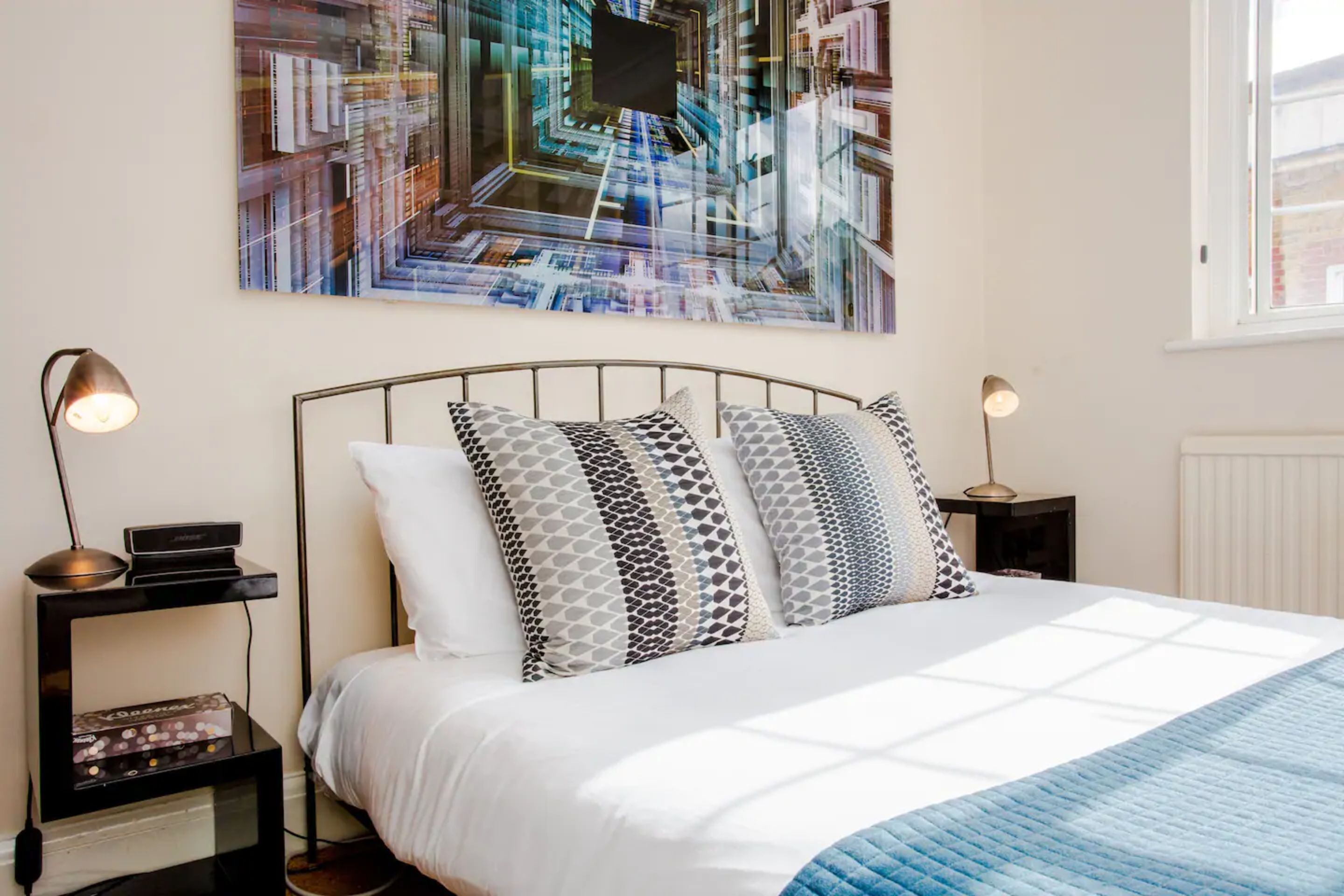 2 bedrooms, bed sheets