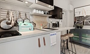 Studio (1 Bedroom) | Eigene Küche | Kühlschrank, Mikrowelle, Ofen