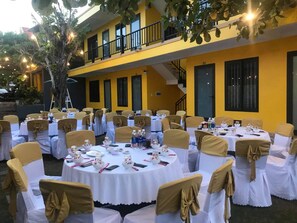 Outdoor wedding area