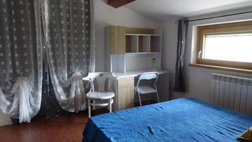 2 bedrooms, desk, soundproofing, iron/ironing board