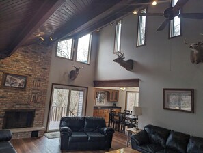 Televisio, takka, videopelejä, DVD-soitin