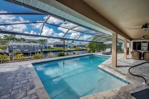Outdoor pool, a heated pool